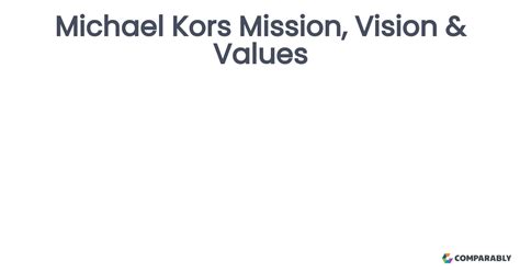 michael kors core values